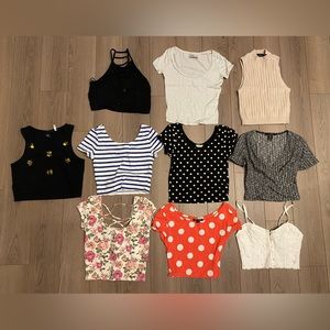 (Lot of 10) Like New Crop Tops (Size XS-S)